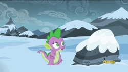 Size: 1286x724 | Tagged: safe, screencap, spike, g4, the times they are a changeling, animated, male, rock, solo