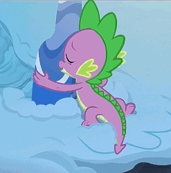 Size: 502x508 | Tagged: safe, screencap, spike, dragon, g4, the times they are a changeling, animated, kissing, male, solo