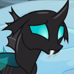 Size: 504x504 | Tagged: safe, screencap, thorax, changeling, g4, the times they are a changeling, animated, behaving like a dog, cute, cuteling, floppy ears, head tilt, male, sad, sadorable, solo, thorabetes