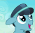 Size: 518x486 | Tagged: safe, screencap, crystal hoof, thorax, changeling, crystal pony, pony, g4, the times they are a changeling, animated, cute, disguise, disguised changeling, floppy ears, happy, lip bite, male, smiling, solo, thorabetes