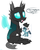 Size: 1945x2416 | Tagged: safe, artist:higglytownhero, crystal hoof, thorax, changeling, crystal pony, pony, g4, the times they are a changeling, adorkable, cute, cuteling, dialogue, dork, drawing, fangs, holding, hoof hold, male, open mouth, paper, ponysona, simple background, smiling, solo, speech bubble, thorabetes, white background