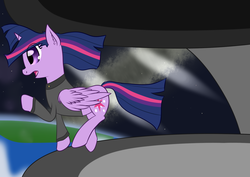 Size: 1485x1050 | Tagged: safe, artist:zogzor, twilight sparkle, alicorn, pony, g4, newbie artist training grounds, space, twilight sparkle (alicorn)