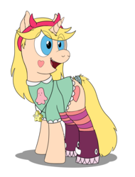 Size: 2320x3048 | Tagged: safe, artist:stinkehund, pony, unicorn, boots, clothes, dress, female, fluffy, high res, ponified, solo, star butterfly, star vs the forces of evil
