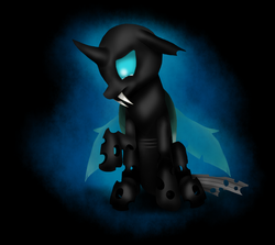 Size: 1051x938 | Tagged: safe, artist:lotus2503, thorax, changeling, g4, the times they are a changeling, crying, male, raised hoof, sitting, solo