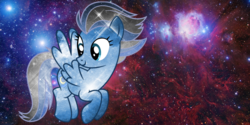 Size: 1366x685 | Tagged: safe, artist:mlpsonic156, night glider, pegasus, pony, g4, galaxy, semi-transparent, show accurate, space, vector, wallpaper