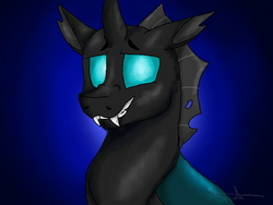 Size: 640x480 | Tagged: safe, artist:rockin_candies, thorax, changeling, g4, the times they are a changeling, grin, male, smiling, solo