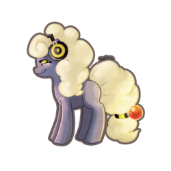 Size: 3000x3000 | Tagged: safe, artist:bean-sprouts, mareep, crossover, headphones, high res, pokémon, ponified, simple background, solo, transparent background