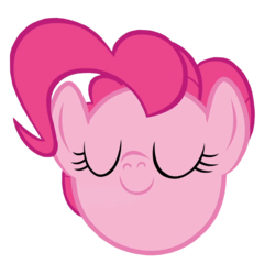Size: 1080x1080 | Tagged: safe, screencap, pinkie pie, pony, g4, spice up your life, eyes closed, female, floating head, mare, reaction, reaction image, solo