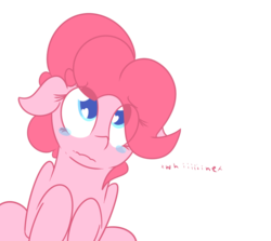 Size: 1280x1143 | Tagged: safe, artist:mr-degration, pinkie pie, earth pony, pony, g4, behaving like a dog, crying, female, puppy pie, simple background, solo, transparent background