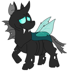 Size: 1245x1289 | Tagged: safe, artist:critterz11, thorax, changeling, g4, the times they are a changeling, chubby, chunkling, male, smiling, solo, thorlard