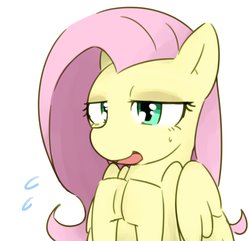 Size: 2894x2785 | Tagged: safe, artist:akainu_pony, fluttershy, g4, clapping, female, high res, lidded eyes, open mouth, simple background, solo