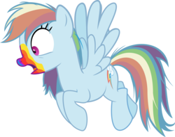 Size: 3810x3000 | Tagged: safe, artist:sollace, rainbow dash, pony, zombie, 28 pranks later, g4, .svg available, bad end, cookie zombie, female, flying, high res, open mouth, rainbow muzzle, show accurate, simple background, solo, transparent background, vector