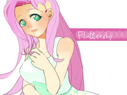 Size: 640x480 | Tagged: source needed, useless source url, safe, artist:碳水怪獸, fluttershy, human, g4, female, humanized, solo