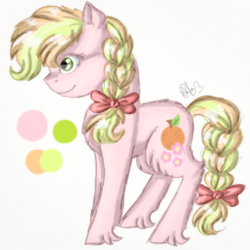 Size: 1222x1223 | Tagged: safe, artist:sweetheart-arts, oc, oc only, oc:orange blossom, reference sheet, solo