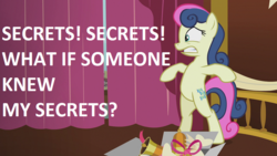 Size: 960x540 | Tagged: safe, edit, edited screencap, editor:korora, screencap, bon bon, sweetie drops, bon bon's diary, g1, g4, my little pony tales, slice of life (episode), bipedal, caption, g1 to g4, generation leap, hilarious in hindsight, text