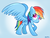 Size: 1600x1200 | Tagged: safe, artist:upsidedownpanda, rainbow dash, g4, female, solo, wings