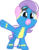 Size: 6419x8278 | Tagged: safe, artist:baronbronie, diamond tiara, earth pony, pony, g4, absurd resolution, clothes, female, filly, foal, goggles, missing accessory, simple background, solo, transparent background, vector, waving, wonderbolts uniform