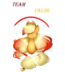 Size: 1489x1638 | Tagged: safe, artist:clefficia, applejack, g4, female, pokémon go, solo, team valor