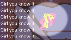 Size: 1280x720 | Tagged: safe, edit, edited screencap, screencap, fluttershy, filli vanilli, g4, female, flutterguy, milli vanilli, repetition, solo