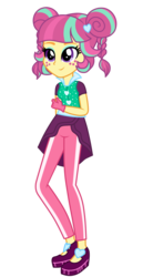 Size: 1800x3500 | Tagged: safe, artist:mixiepie, sour sweet, equestria girls, g4, my little pony equestria girls: friendship games, alternate universe, archery, clothes, clothes swap, cute, female, flash puppet, freckles, pants, simple background, smiling, solo, sourbetes, transparent background