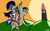 Size: 1024x640 | Tagged: safe, artist:coconeru, oc, oc only, oc:treforce, human, pony, fantasy class, humans riding ponies, knight, knight rescues the princess, princess, riding, self ponidox, tower, warrior