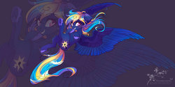 Size: 1024x512 | Tagged: safe, artist:wilvarin-liadon, oc, oc only, oc:evening song, pegasus, pony, horseshoes, solo, zoom layer