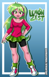 Size: 1920x3000 | Tagged: safe, artist:danmakuman, lemon zest, human, equestria girls, g4, my little pony equestria girls: friendship games, clothes, commission, compression shorts, converse, crystal prep shadowbolts, cute, female, headphones, looking at you, miniskirt, open mouth, pleated skirt, shoes, shorts, skirt, sneakers, socks, solo