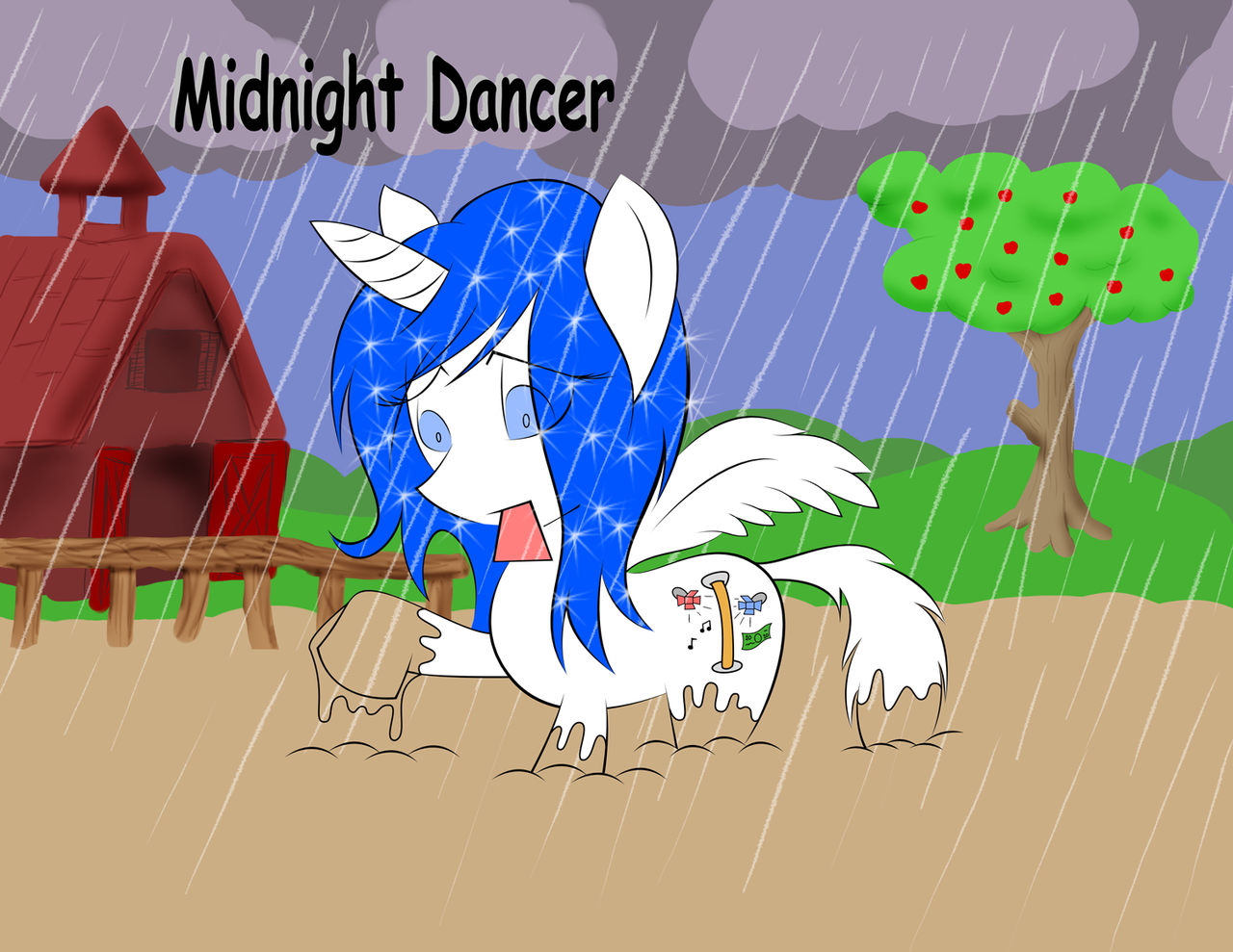 #1231636 - artist:nezumiyuki, mud, oc, oc:midnight dancer, oc only, quicksa...