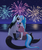 Size: 3199x3800 | Tagged: safe, artist:askbubblelee, oc, oc only, oc:bubble lee, oc:imago, oc:mako, hybrid, orca pony, original species, unicorn, anthro, anthro oc, beach, blushing, female, fireworks, high res, kissing, makolee, male, oc x oc, shipping, straight