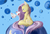 Size: 3496x2362 | Tagged: safe, artist:wolvierland, fluttershy, fish, g4, bubble, cute, female, high res, shyabetes, sitting, solo