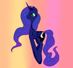 Size: 650x600 | Tagged: safe, artist:pinkiecitrine, princess luna, g4, female, pronking, solo