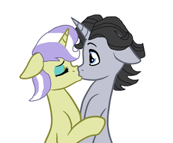 Size: 1000x828 | Tagged: safe, artist:3d4d, jet set, upper crust, pony, unicorn, g4, base used, female, kissing, male, mare, shipping, simple background, stallion, straight, upperset