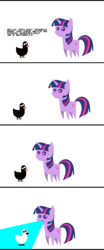 Size: 911x2187 | Tagged: safe, twilight sparkle, duck, g4, kurzgesagt, pointy ponies, shoop da whoop, wat