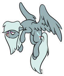 Size: 662x791 | Tagged: safe, artist:egophiliac, oc, oc only, oc:cold season, pegasus, pony, bags under eyes, frown, red nosed, sick