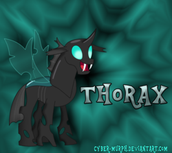 Size: 3311x2959 | Tagged: safe, artist:cyber-murph, thorax, changeling, g4, season 5, the times they are a changeling, cute, high res, male, signature, solo