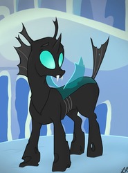 Size: 750x1015 | Tagged: safe, artist:mythologynerd101, thorax, changeling, g4, the times they are a changeling, redraw