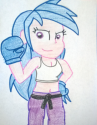Size: 768x992 | Tagged: safe, artist:toyminator900, firefly, equestria girls, g1, g4, boxing gloves, equestria girls-ified, female, solo, traditional art