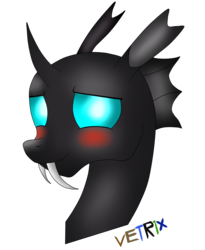 Size: 3200x3900 | Tagged: dead source, safe, artist:yifle1, thorax, changeling, g4, the times they are a changeling, blushing, high res, male, smiling, solo