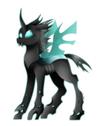 Size: 1345x1528 | Tagged: safe, artist:scottishlepardlass, thorax, changeling, g4, the times they are a changeling, male, smiling, solo
