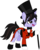 Size: 1017x1272 | Tagged: safe, artist:lightningbolt, derpibooru exclusive, pony, unicorn, g4, .svg available, a fever you can't sweat out, brendon urie, cane, clothes, eyeliner, femboy, hair over one eye, hat, i write sins not tragedies, makeup, male, panic! at the disco, ponified, shoes, show accurate, simple background, smug, socks, solo, stallion, suit, svg, top hat, transparent background, vector