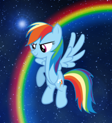 Size: 700x768 | Tagged: safe, artist:alice-rose27k, rainbow dash, g4, female, rainbow, solo, space