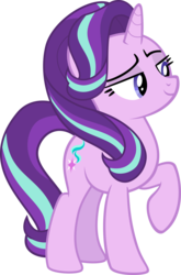 Size: 3000x4546 | Tagged: safe, artist:sollace, starlight glimmer, pony, g4, no second prances, .svg available, female, high res, raised eyebrow, raised hoof, show accurate, simple background, solo, transparent background, vector
