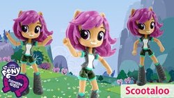 Size: 320x180 | Tagged: safe, scootaloo, equestria girls, g4, customized toy, doll, equestria girls minis, irl, photo, toy