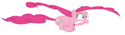 Size: 2144x612 | Tagged: safe, artist:éclair, pinkie pie, g4, griffon the brush off, female, simple background, solo, transparent background, vector