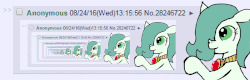 Size: 1400x450 | Tagged: safe, artist:altervayne, artist:ficficponyfic, edit, edited edit, oc, oc only, oc:emerald jewel, earth pony, pony, colt quest, /mlp/, 4chan, 4chan screencap, amulet, animated, child, color, colt, comments, cute, foal, gif, hair over one eye, hug, hugception, male, recursion, solo, text