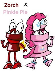 Size: 320x420 | Tagged: safe, artist:pogorikifan10, pinkie pie, g4, crossover, lego, mixels, species swap, zorch