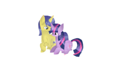 Size: 6236x3401 | Tagged: safe, artist:flutter-rays, comet tail, twilight sparkle, alicorn, pony, g4, female, male, mare, prone, ship:cometlight, shipping, simple background, straight, transparent background, twilight sparkle (alicorn)