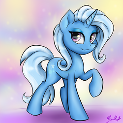 Size: 3024x3024 | Tagged: safe, artist:gaelledragons, trixie, pony, unicorn, g4, female, high res, mare, smiling, solo