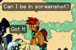 Size: 284x187 | Tagged: safe, oc, oc only, changeling, pony, pony town, attention horse, screenshots