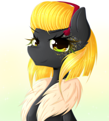 Size: 1024x1142 | Tagged: safe, artist:fluffymaiden, oc, oc only, oc:cats' meow, bust, portrait, solo